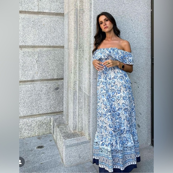 ZARA FLORAL PRINT OFF THE SHOULDER - Picture 1 of 11